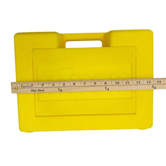 K'NEX 1993 Yellow Storage Carrying Hard Case Container ONLY 14 x 10 x 4 Plastic - Picture 13 of 14